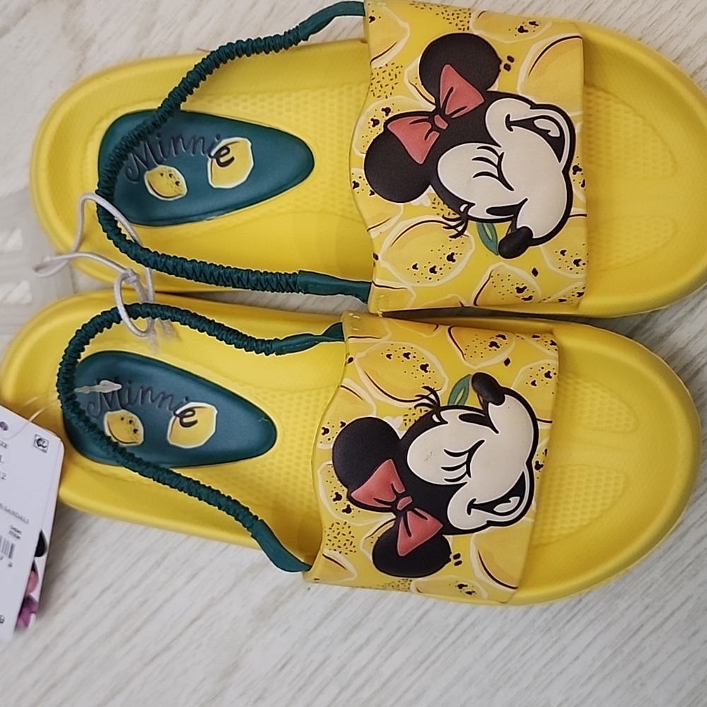 Disney Kids Yellow Minnie Mouse Flip Flops